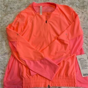 NWT Lululemon Lightweight Run Jacket Sunset Coral 14